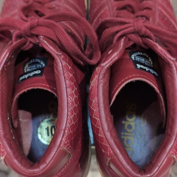 2006 Adidas Pro Model Burgundy Shell Toe Superstar High Top Sneakers Size 10.5 - Picture 8 of 10